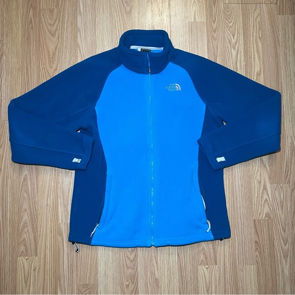 The North Face Women’s Large Fleece Jacket Two Tone Blue Khumbu Full Zip Outdoor - Picture 1 of 11